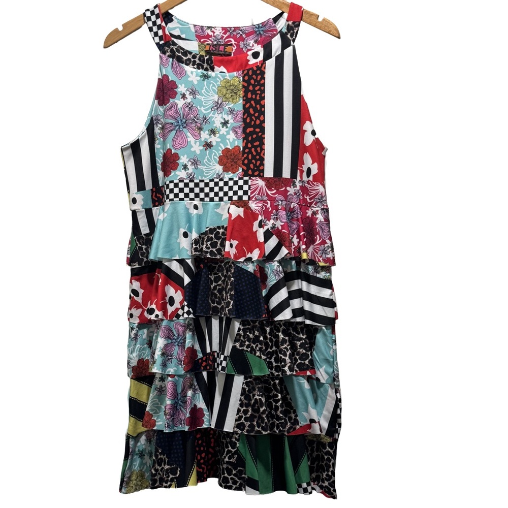 Isle By Melis Kozan Multicolor Patchwork Tiered R… - image 2